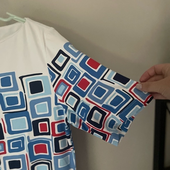 J. McLaughlin Geometric Shift Dress Size Medium - Picture 2 of 8